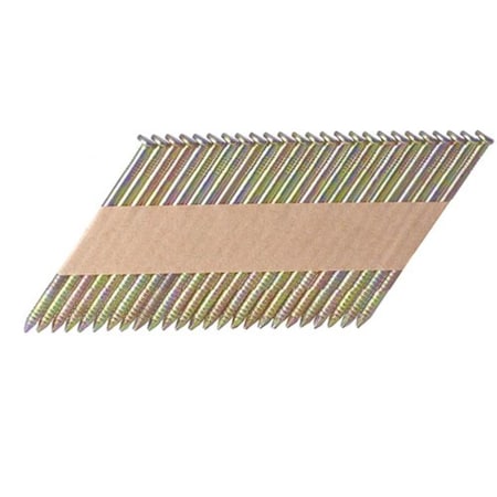 Tinkertools Paper Collated Ring Shank Hot-Dip Galvanized Framing Nail 2000 Count, 2.37 x 0.11 x 30 in., 2000PK TI340530